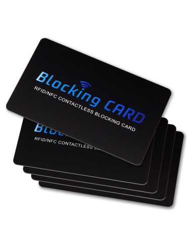 Tarjeta de Bloqueo RFID HIKLOKT - Protección Pasaporte y Billetera - Paquete de 5