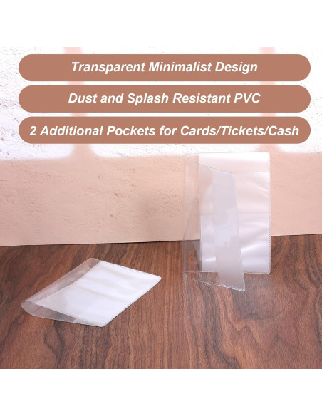 10 Fundas de Pasaporte Transparentes PVC Impermeables Larrel 10 Fundas de Pasaporte Transparentes PVC Impermeables Larrel