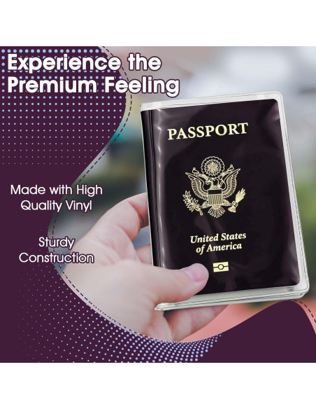 6 Fundas de Pasaporte Transparentes Impermeables Xinjoduz 19x13cm 6 Fundas de Pasaporte Transparentes Impermeables Xinjoduz 19x13cm