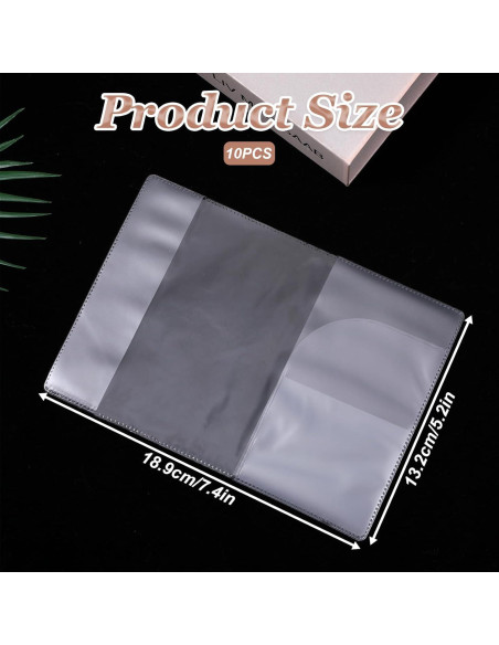 10 Fundas de Pasaporte Transparentes PVC Impermeables Larrel 10 Fundas de Pasaporte Transparentes PVC Impermeables Larrel