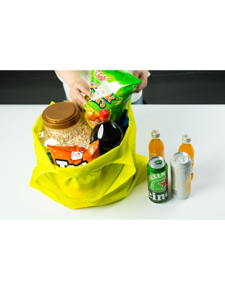 Bolsas de Compras Reutilizables Plegables - Paquete de 6 XL Bolsas de Compras Reutilizables Plegables - Paquete de 6 XL