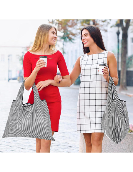 Bolsas de Compras Reutilizables Paterr 4 Piezas Plegables Impermeables Bolsas de Compras Reutilizables Paterr 4 Piezas Plegables Impermeables