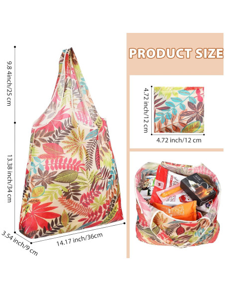 Bolsas de Compras Reutilizables Weewooday 18 Piezas Nylon Bolsas de Compras Reutilizables Weewooday 18 Piezas Nylon