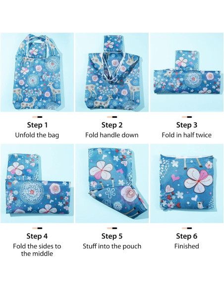 Bolsas de Compras Reutilizables Weewooday 18 Piezas Nylon Bolsas de Compras Reutilizables Weewooday 18 Piezas Nylon