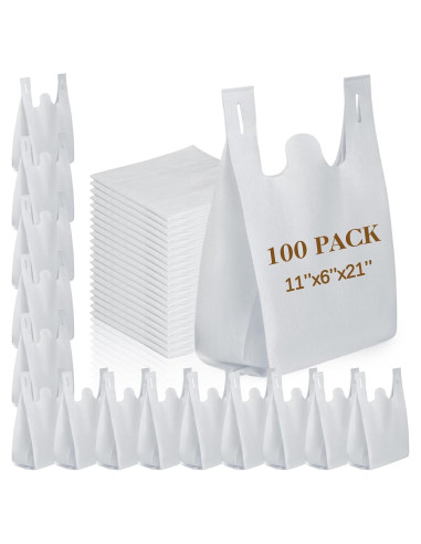 Bolsas de Compras Reutilizables Windyun 100 Unidades 53x28x15 cm