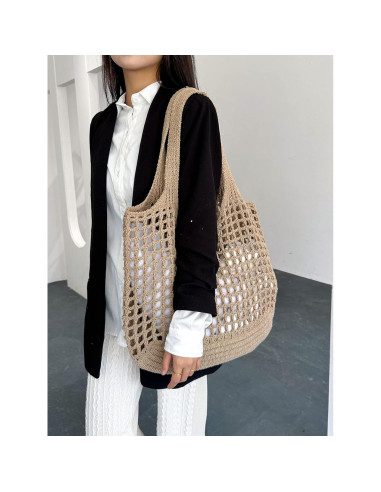 Bolsa de Playa Plegable ENBEI para Mujeres Ecológica 38x58cm