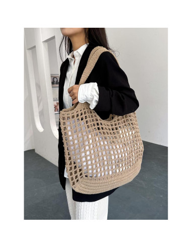 Bolsa de Playa Plegable ENBEI para Mujeres Ecológica 38x58cm