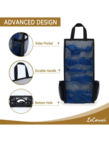 Soporte para Bolsas de Plástico LeCorner Gran Capacidad 20x10x40cm Soporte para Bolsas de Plástico LeCorner Gran Capacidad 20x10x40cm