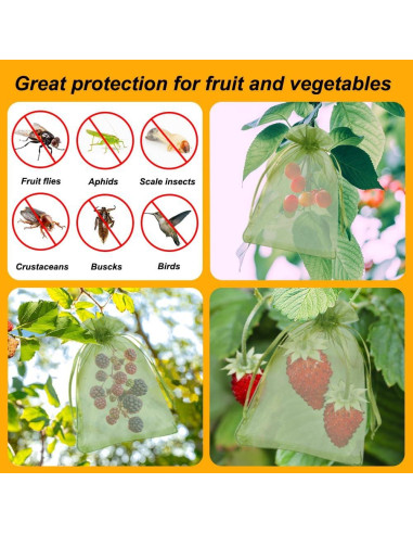 Bolsas de Protección para Frutas Shintop 100 Pcs 10x15 cm Verde