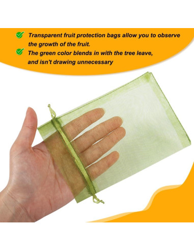 Bolsas de Protección para Frutas Shintop 100 Pcs 10x15 cm Verde