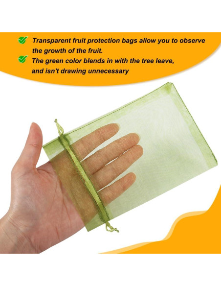 Bolsas de Protección para Frutas Shintop 100 Pcs 10x15 cm Verde Bolsas de Protección para Frutas Shintop 100 Pcs 10x15 cm Verde