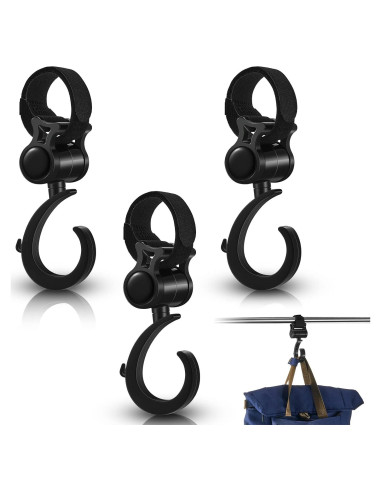 Ganchos para Andador Taiyin 4 Pcs Rotación 360 Soporte Bolsa