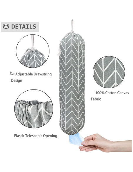 Organizador de Bolsas de Plástico SYIPO Plegable 55.88x22.86 cm Gris Organizador de Bolsas de Plástico SYIPO Plegable 55.88x22.86 cm Gris