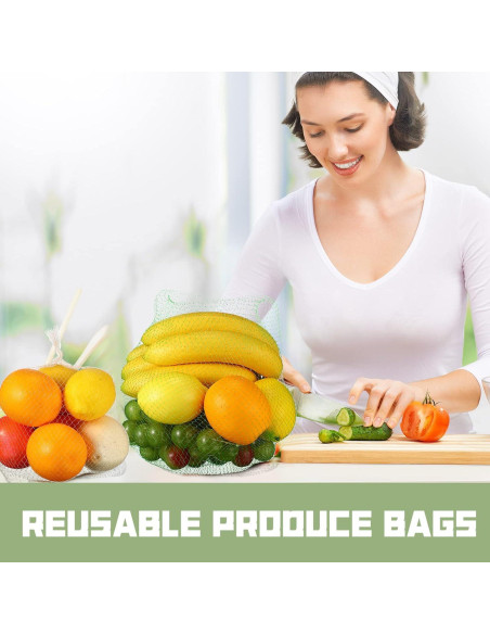 Bolsas de Malla Reutilizables Zhengmy 500 Pcs para Verduras Bolsas de Malla Reutilizables Zhengmy 500 Pcs para Verduras
