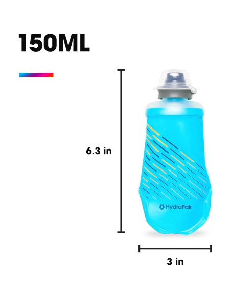 Botella Plegable HydraPak SoftFlask 150ml Libre BPA Azul Botella Plegable HydraPak SoftFlask 150ml Libre BPA Azul