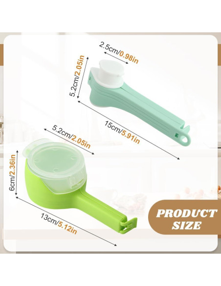 6 Piezas Clips para Sellar y Verter Alimentos Trasylph 6 Piezas Clips para Sellar y Verter Alimentos Trasylph