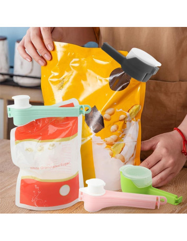 6 Piezas Clips para Sellar y Verter Alimentos Trasylph