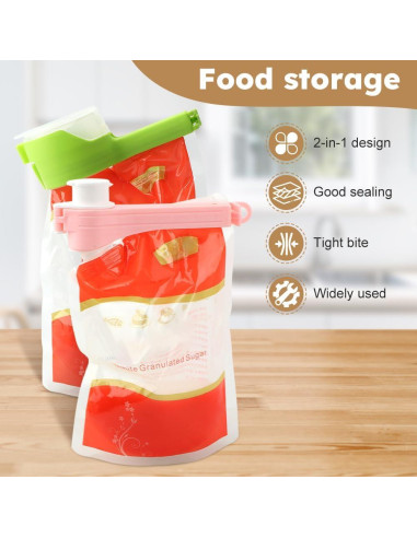 6 Piezas Clips para Sellar y Verter Alimentos Trasylph