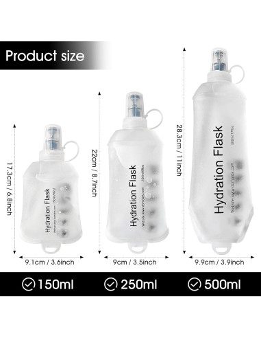 Botella de Agua Plegable GUYI 250ml TPU para Correr y Senderismo