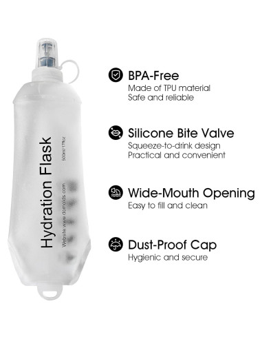 Botella de Agua Plegable GUYI 250ml TPU para Correr y Senderismo