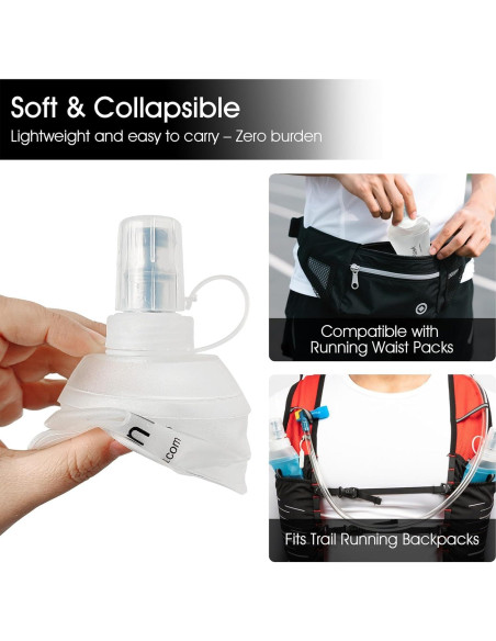 Botella de Agua Plegable GUYI 250ml TPU para Correr y Senderismo Botella de Agua Plegable GUYI 250ml TPU para Correr y Senderismo
