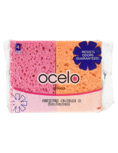 Esponjas O-Cel-O de Mano 4 Unidades 100% Vegetales
