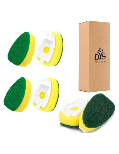 Recargas de esponja DYS Farm para varita de platos, 6 unidades