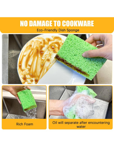 Esponjas de Cocina Biodegradables JOHOKAKITI 12 Unidades