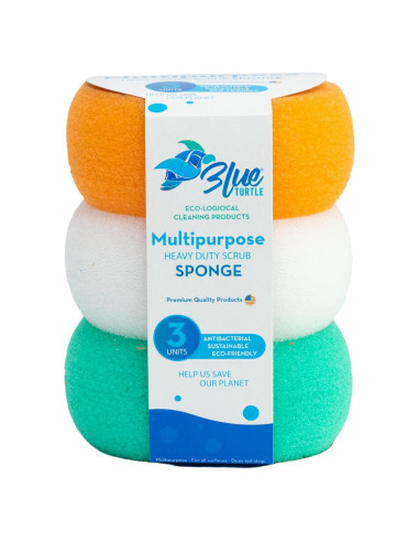 Esponjas de Fregar Tortuga Azul - Paquete de 3 Donut Multicolor