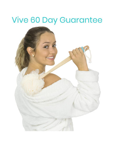 Esponja de Ducha Vive 43 cm con Mango Largo y Lufa