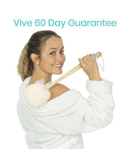 Esponja de Ducha Vive 43 cm con Mango Largo y Lufa Esponja de Ducha Vive 43 cm con Mango Largo y Lufa