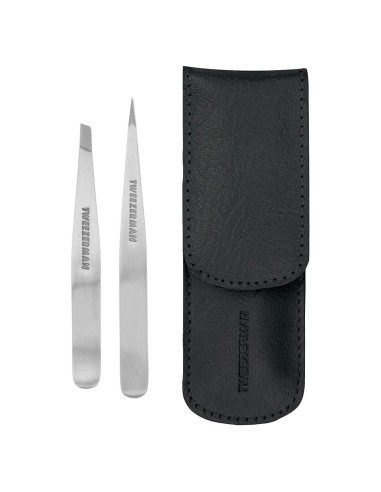 Juego de Pinzas Petite Tweezerman con Estuche Negro - 5.08x2.54cm