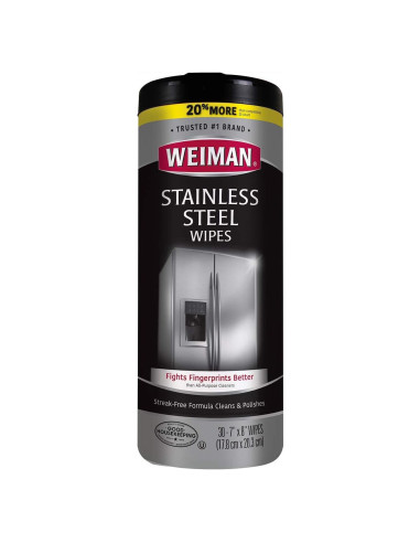 Toallitas de Acero Inoxidable Weiman - 28 Unidades - Limpieza Efectiva