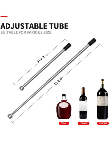 Dispensador de Vino Eléctrico Rocyis con Aerador y Tubo Ajustable