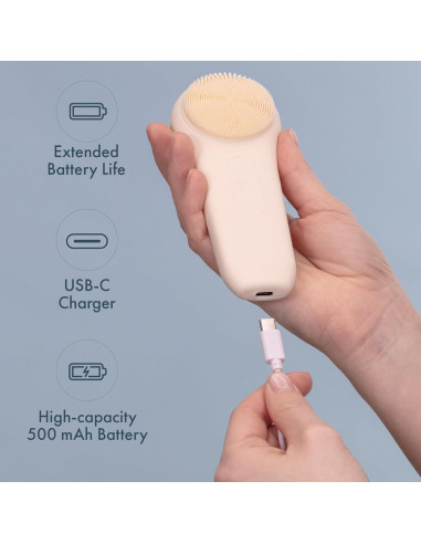 Cepillo Facial Eléctrico Blue Oasis Beige Impermeable USB-C