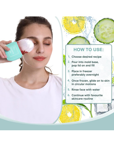 Rodillo de Hielo Facial Goproauto - Azul Cielo, 10cm