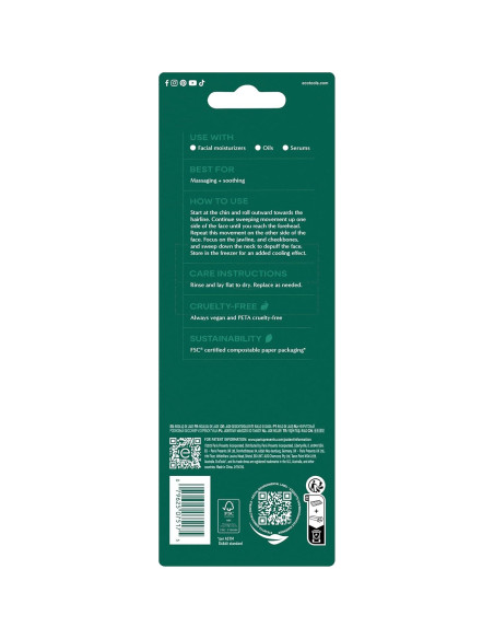 Rodillo de Jade Ecotools Doble Extremo para Cara y Ojos Rodillo de Jade Ecotools Doble Extremo para Cara y Ojos