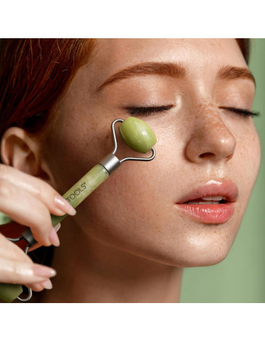 Rodillo de Jade Ecotools Doble Extremo para Cara y Ojos