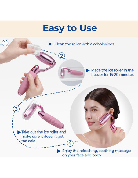 Rodillo de Hielo Facial MORGLES para Cuidado de la Piel Rodillo de Hielo Facial MORGLES para Cuidado de la Piel