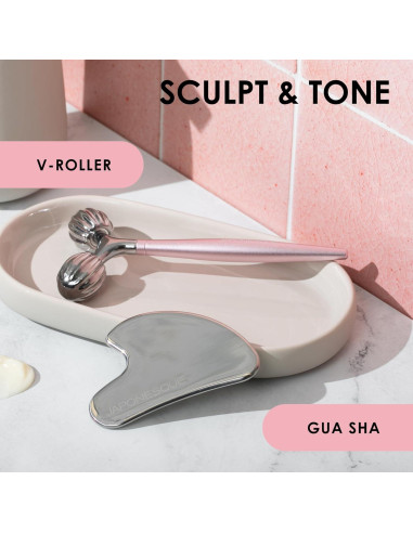 Rodillo Facial V Japonesque Skincare para Drenaje Linfático