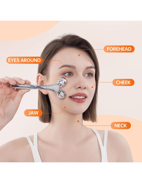 Rodillo Facial Metálico InfiniteRelax 3D Antienvejecimiento Rodillo Facial Metálico InfiniteRelax 3D Antienvejecimiento