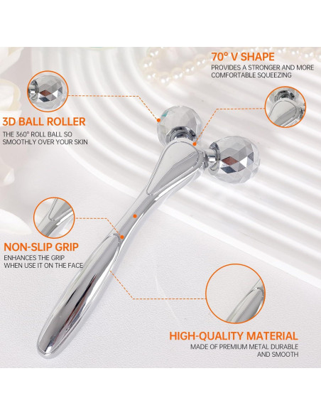 Rodillo Facial Metálico InfiniteRelax 3D Antienvejecimiento Rodillo Facial Metálico InfiniteRelax 3D Antienvejecimiento