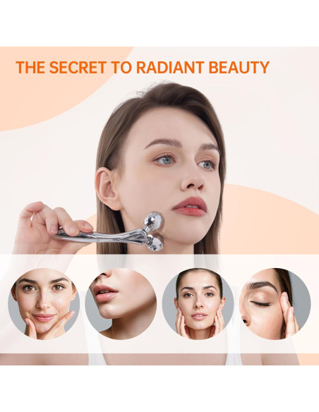Rodillo Facial Metálico InfiniteRelax 3D Antienvejecimiento Rodillo Facial Metálico InfiniteRelax 3D Antienvejecimiento
