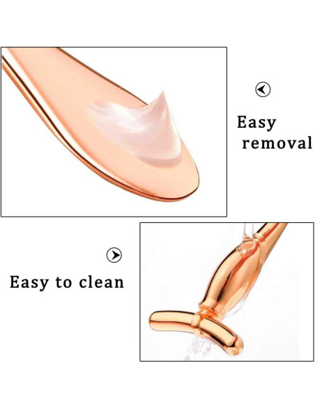Rodillo Facial Metalico Pimoys Oro Rosa 2 Pcs para Ojos Rodillo Facial Metalico Pimoys Oro Rosa 2 Pcs para Ojos