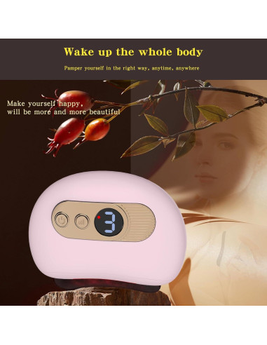 Conjunto de herramientas Gua Sha QAOZUOI para masaje facial Rosa