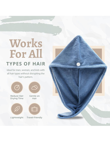 Toalla de Microfibra Exec-U-Gift para Cabello - Secado Rápido