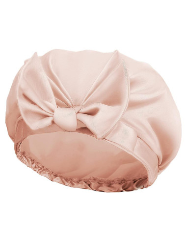 Gorro de Ducha Extra Grande Auban Beige - Doble Capa Impermeable