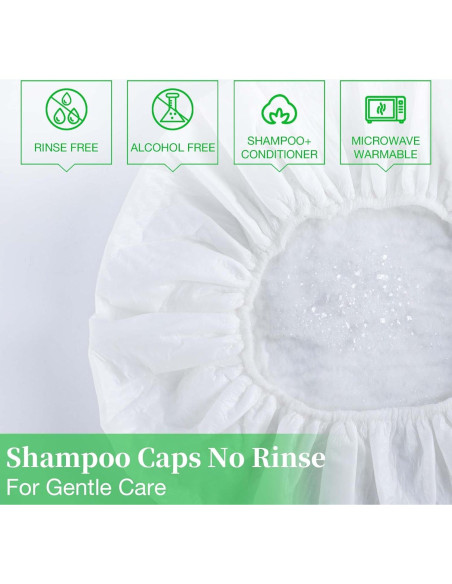 Gorros de Champú Sin Enjuague MED - 12 Paquetes para Ancianos Gorros de Champú Sin Enjuague MED - 12 Paquetes para Ancianos