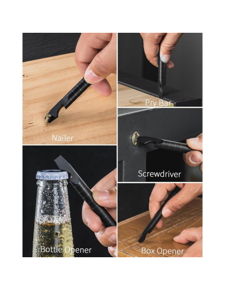TISUR Multiherramienta de Titanio EDC 6 en 1 Llavero Negro TISUR Multiherramienta de Titanio EDC 6 en 1 Llavero Negro