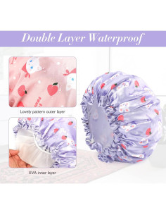 Gorros de Ducha para Niños 2PCS FirstKitchen Doble Capa 2